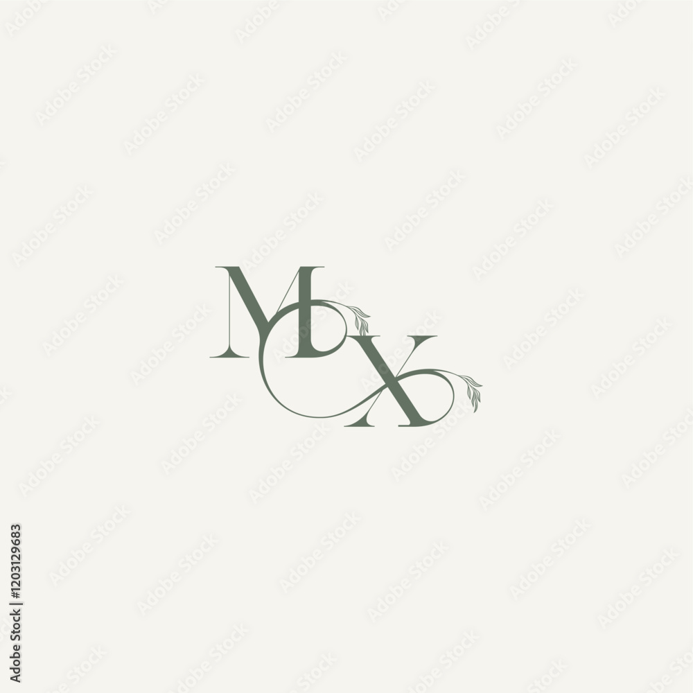 XM letter elegant and elegant logo organic hairline logotype wedding concept monogram XM letter elegant and elegant logo organic hairline logotype wedding concept monogram