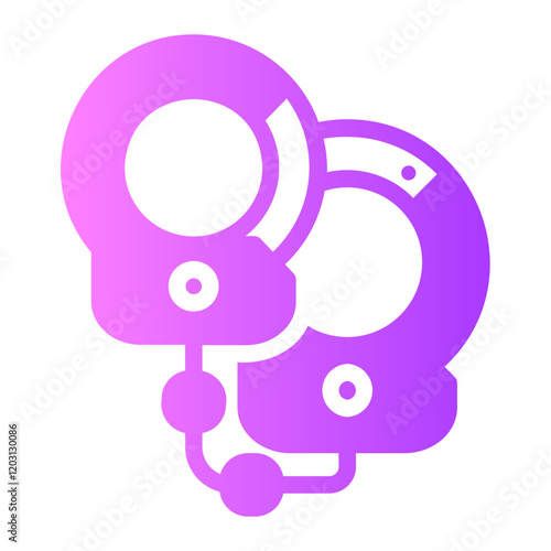 handcuffs gradient icon