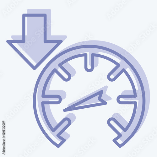 Free Download Icon Slow Down. related to Speed symbol. two tone style. design editable - GFXLoad