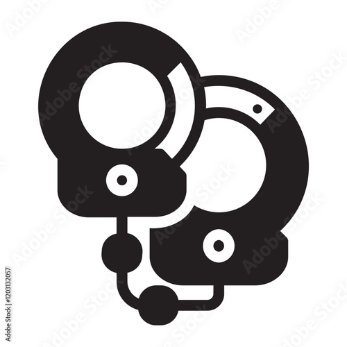 handcuffs glyph icon