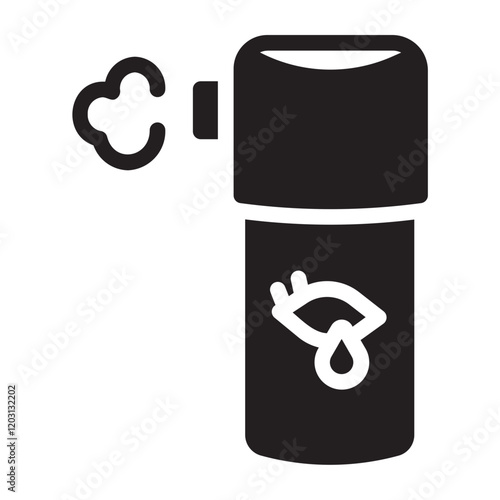 tear gas glyph icon