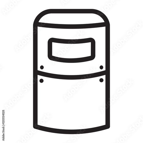 police shield line icon