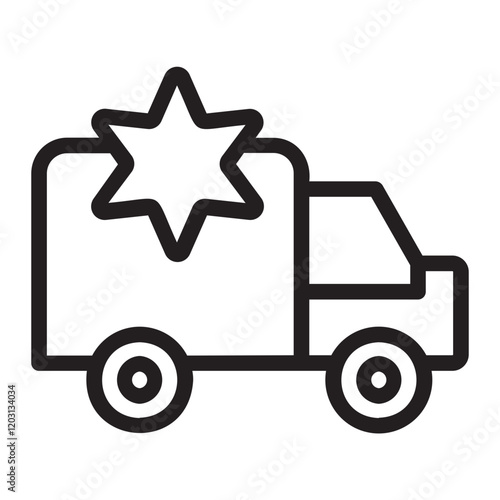 Police Van line icon
