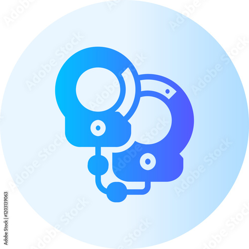 handcuffs gradient icon
