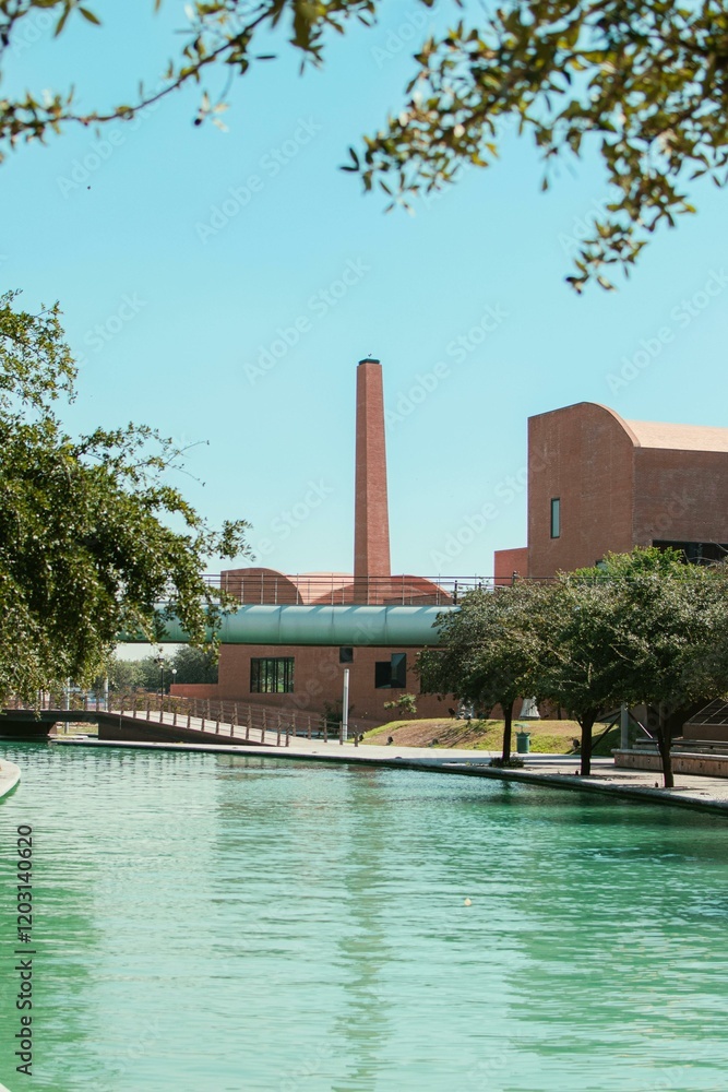 Naklejka premium A landmark with pool