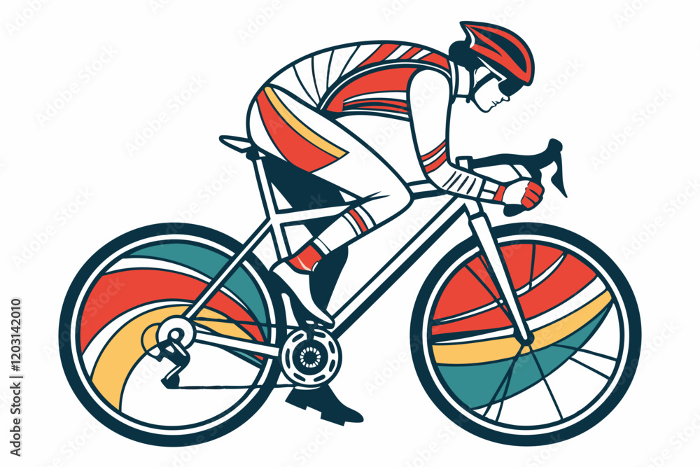 Fototapeta premium BIKE ICON ART ABSTRACT CYCLE