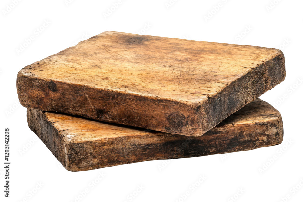 Rustic wooden blocks stacked on a surface for crafts or home decor use in a workshop setting Rustic wooden blocks stacked on a surface for crafts or home decor use in a workshop setting