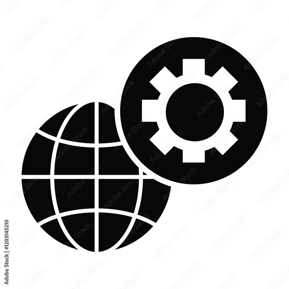 Gear network icon Gear network icon