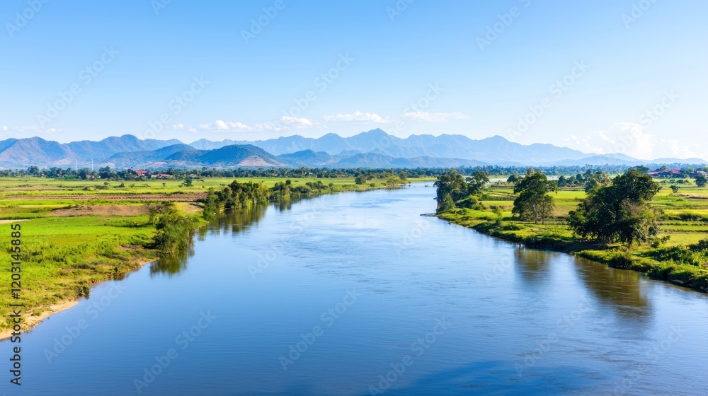 Serene River Landscape Serene River Landscape