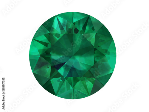 Round Emerald Green gems