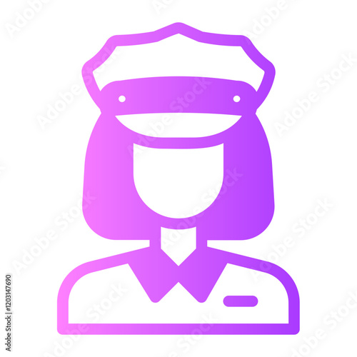 policewoman gradient icon