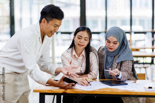 Free Download Financial Advisor discussion group Business team working planning strategy and brainstorming, colleagues thinking concept. - GFXLoad