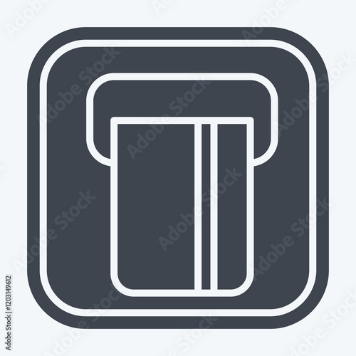 Icon ATM. related to Public symbol. glyph style. design editable