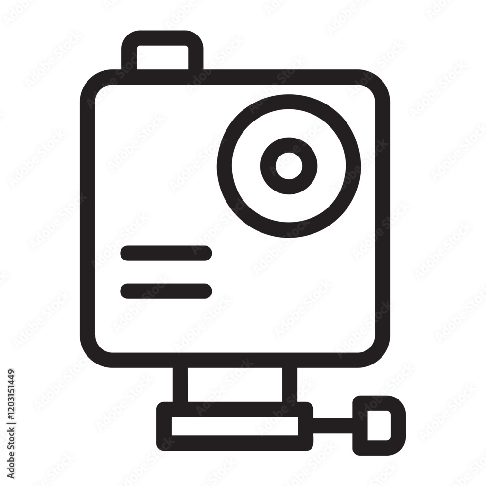 action camera line icon