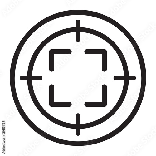 Shooting line icon