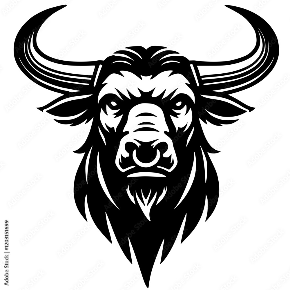 Bull ghost portrait silhouette Bull ghost portrait silhouette