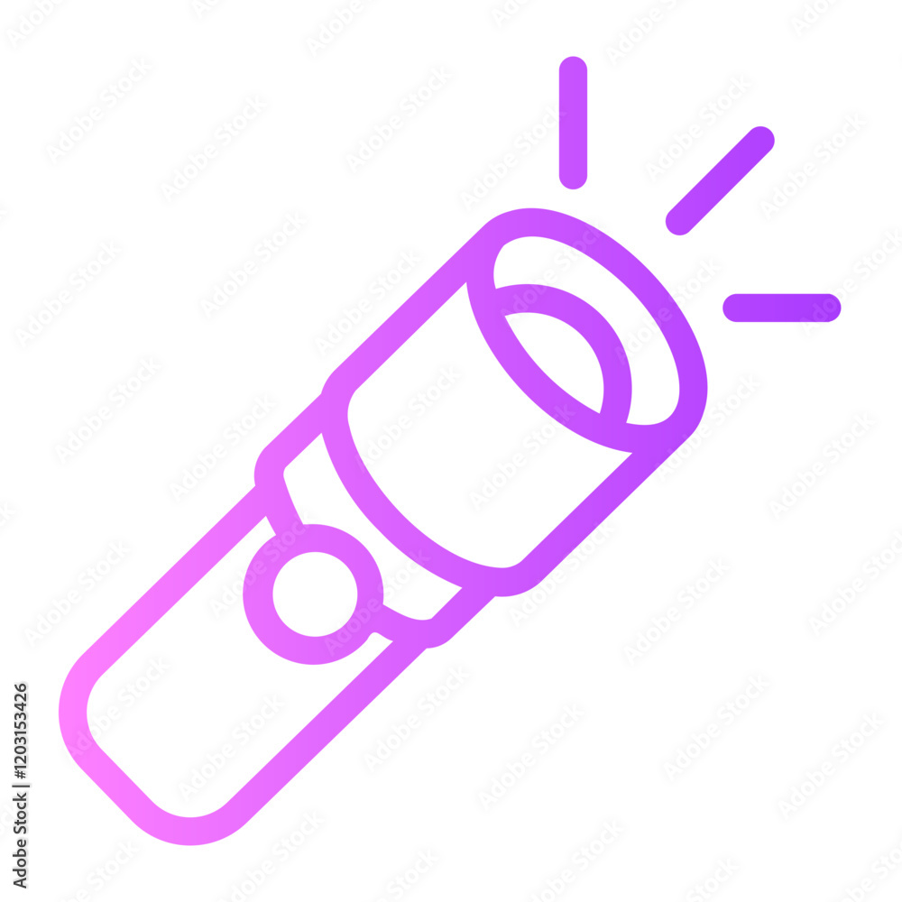 flashlight line icon