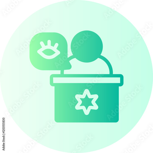 Witness gradient icon
