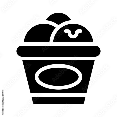ice cream glyph icon