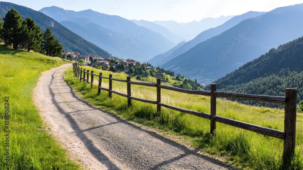 Serene Mountain Valley Path Serene Mountain Valley Path