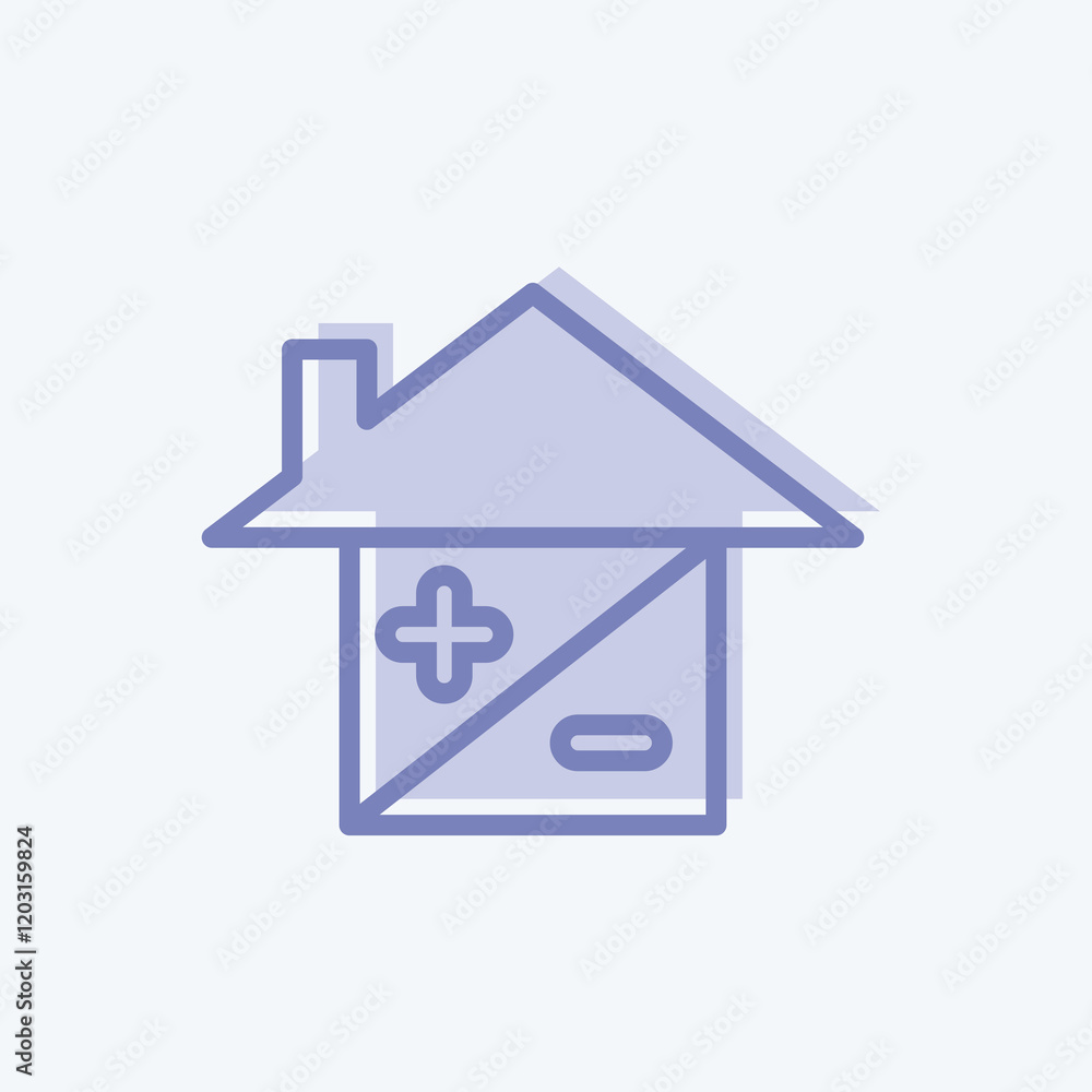 Icon Mortgage. suitable for education symbol. two tone style. simple design editable Icon Mortgage. suitable for education symbol. two tone style. simple design editable