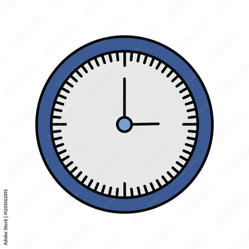 clock lineal color line icon with white background vector stock illustration clock lineal color line icon with white background vector stock illustration