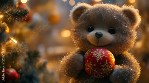 Toy bear on the Christmas