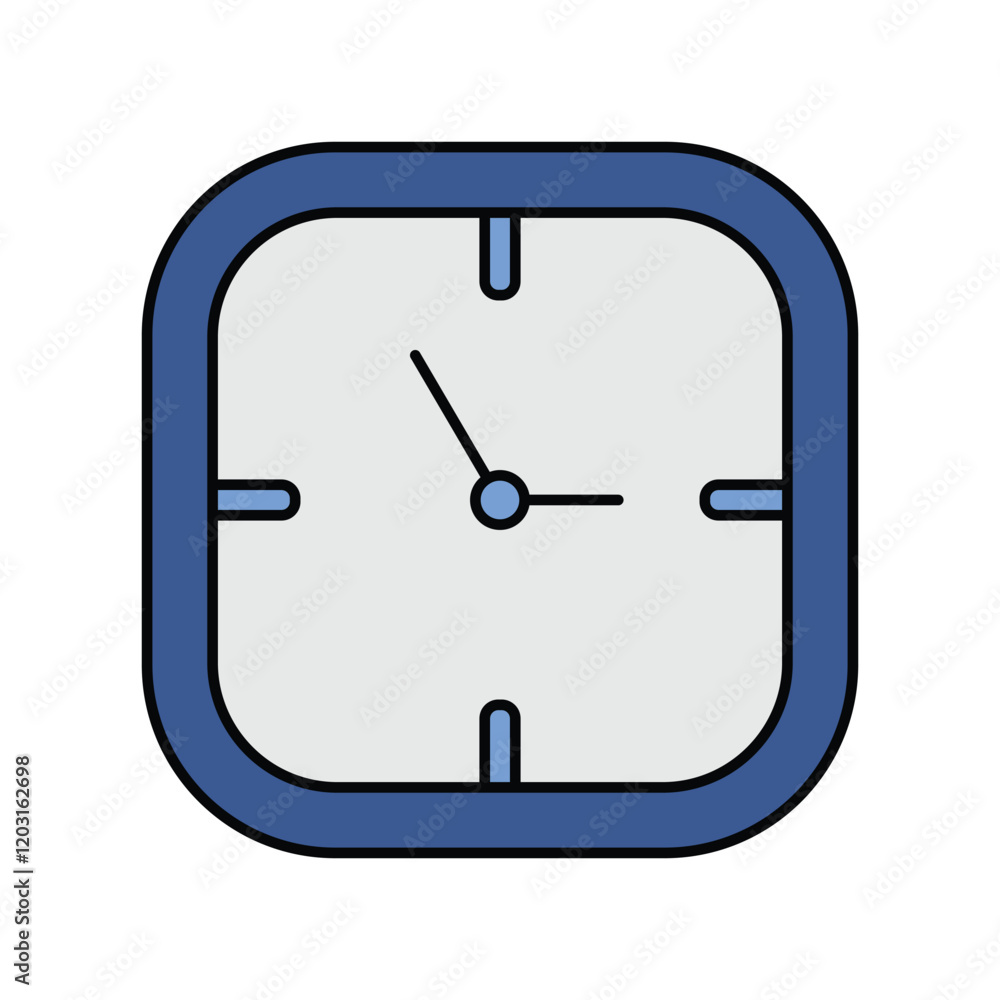clock lineal color line icon with white background vector stock illustration clock lineal color line icon with white background vector stock illustration