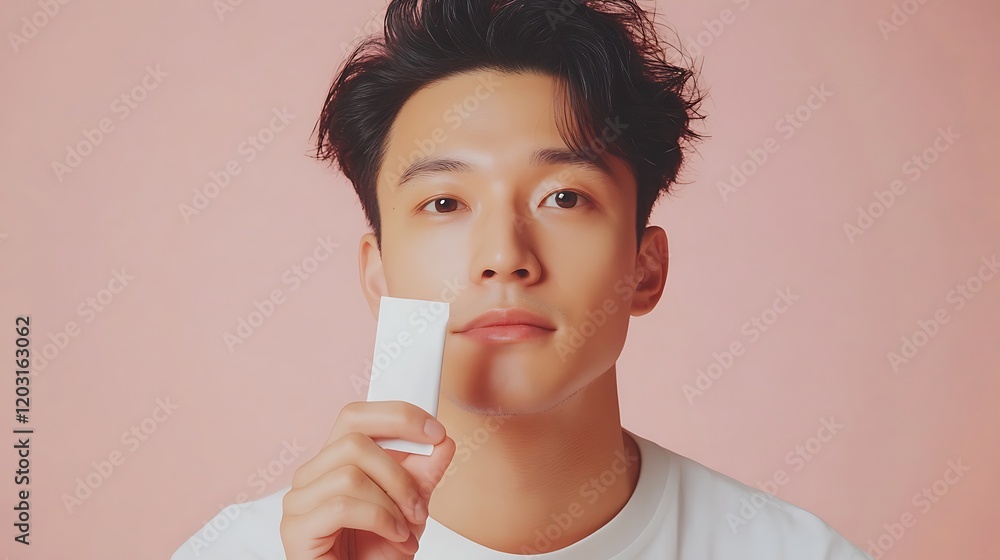 Refined Elegance: Handsome Male Face for Skincare Refined Elegance: Handsome Male Face for Skincare