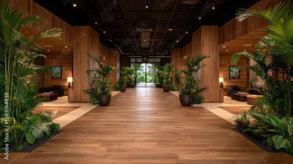 Tropical Resort Lobby Tranquil Indoor Space Tropical Resort Lobby Tranquil Indoor Space