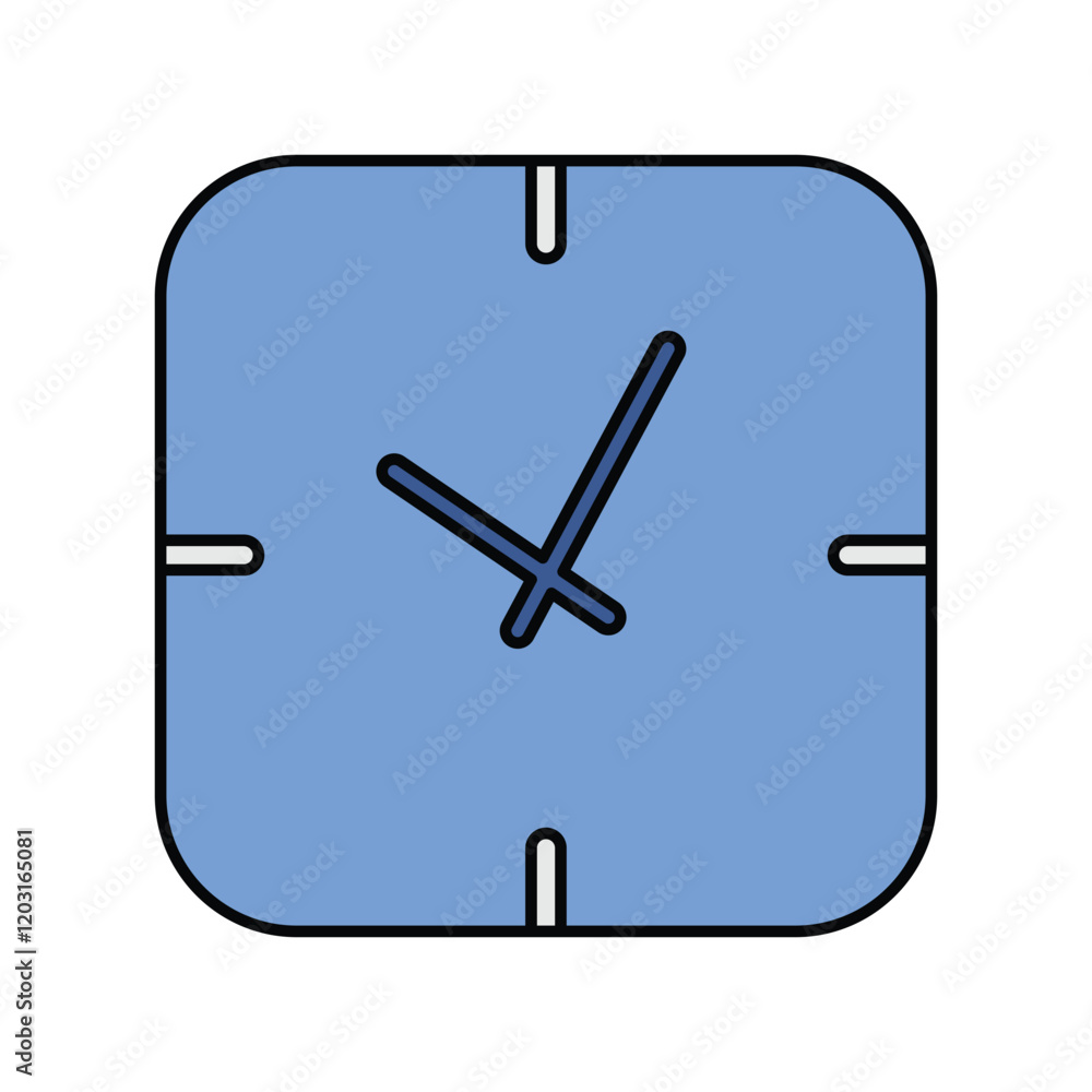 clock lineal color line icon with white background vector stock illustration clock lineal color line icon with white background vector stock illustration