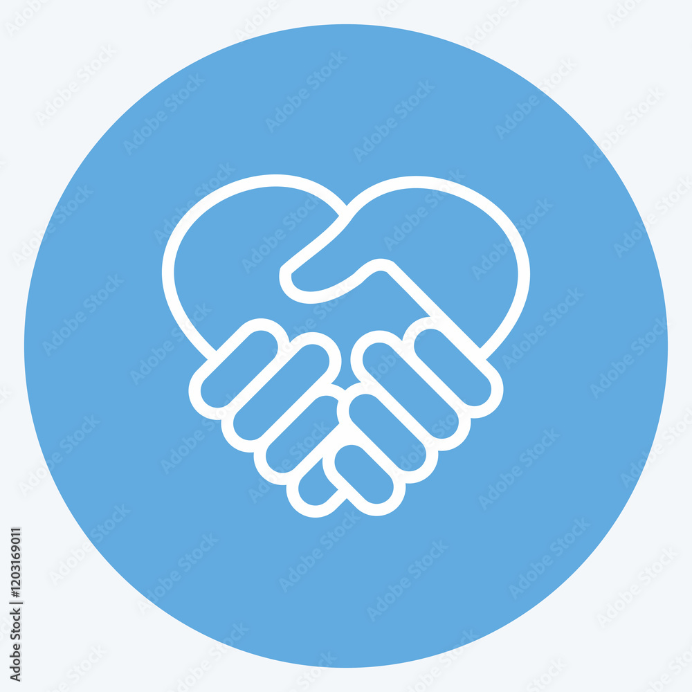Icon Deal. suitable for education symbol. blue eyes style. simple design editable Icon Deal. suitable for education symbol. blue eyes style. simple design editable