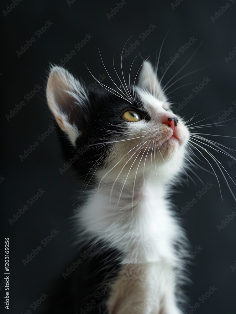 Cute Cat Portrait with Facial Expressions on Solid Color Background for Pet or Animal Related Projects Cute Cat Portrait with Facial Expressions on Solid Color Background for Pet or Animal Related Projects