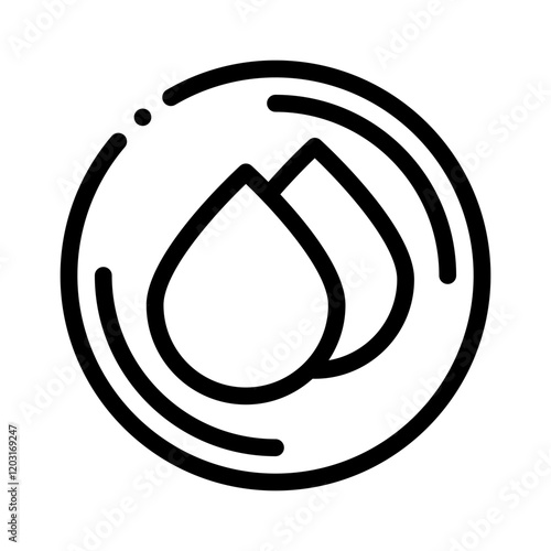 water drop line icon