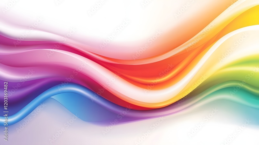 Colorful Abstract Waves Flowing Design Colorful Abstract Waves Flowing Design