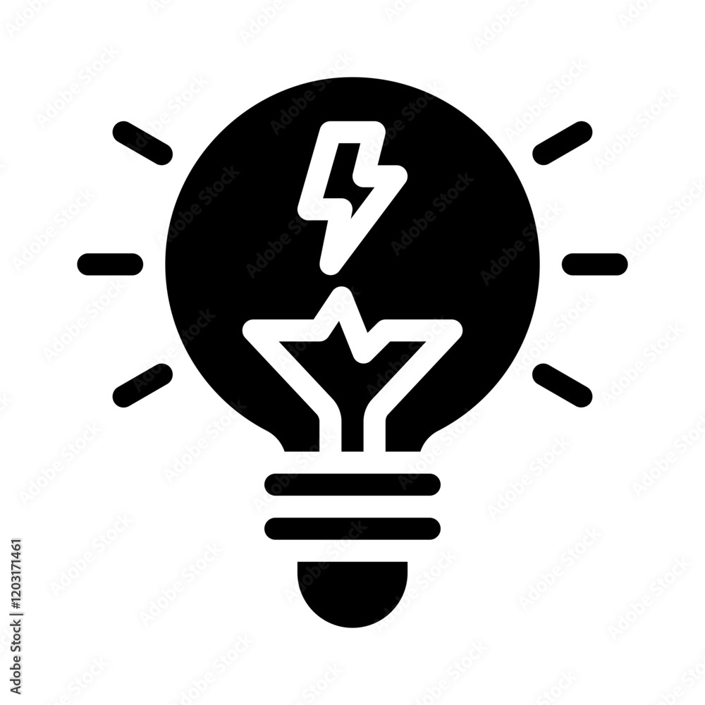 light bulb glyph icon