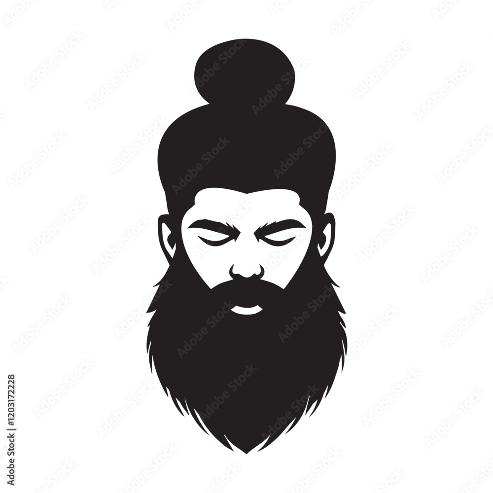 Modern Beard with Mustache Vector for Custom Designs
Modern Beard with Mustache Vector for Custom Designs