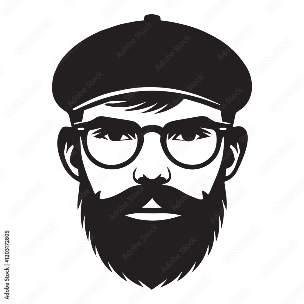 Unique Beard with Mustache Vector Illustration for Branding
Unique Beard with Mustache Vector Illustration for Branding