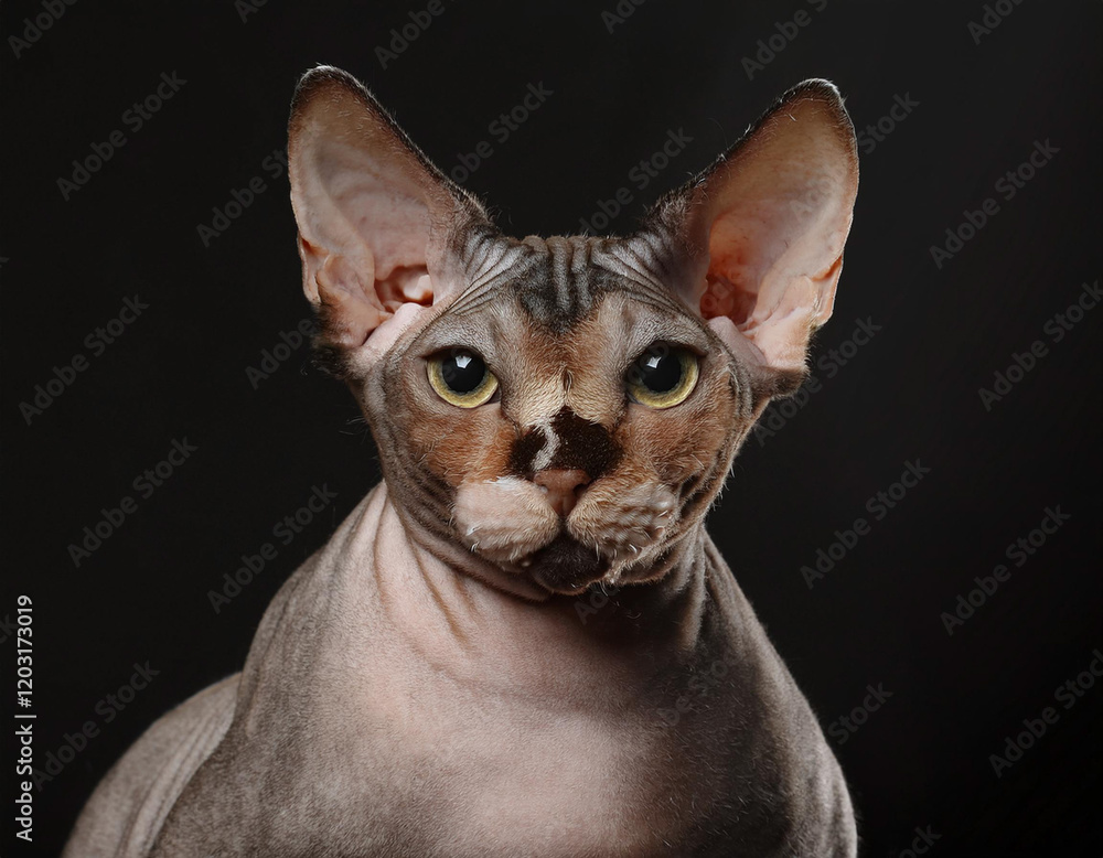 Fototapeta premium Sphynx cat looking at camera