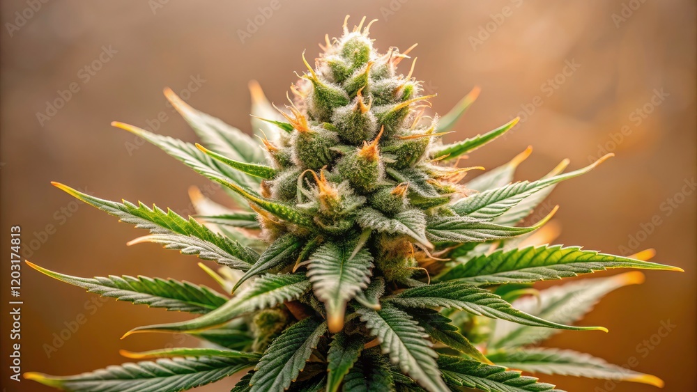 Stunning Minimalist Photography of Cannabis Cola Oak Tree Strain in Late Flowering Stage with Visible Hairs and Leaves for Botanical Art Enthusiasts Stunning Minimalist Photography of Cannabis Cola Oak Tree Strain in Late Flowering Stage with Visible Hairs and Leaves for Botanical Art Enthusiasts