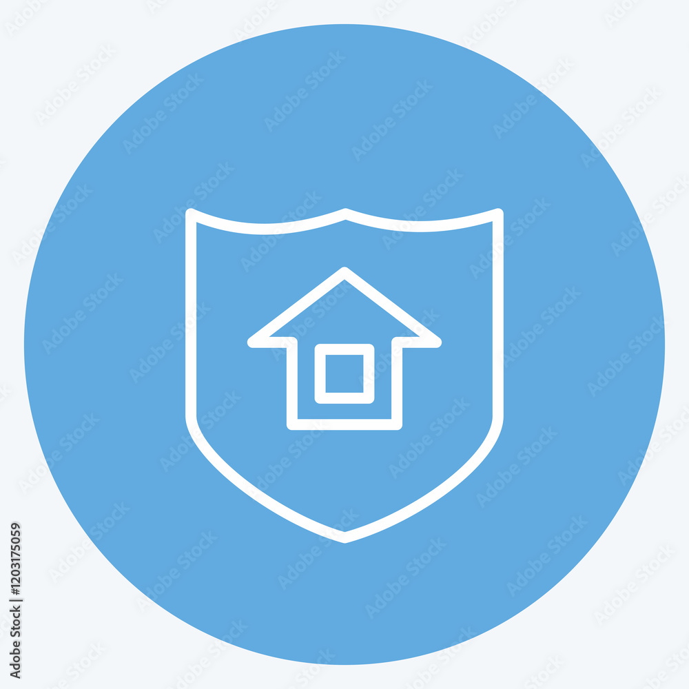 Icon Insurance. suitable for education symbol. blue eyes style. simple design editable Icon Insurance. suitable for education symbol. blue eyes style. simple design editable
