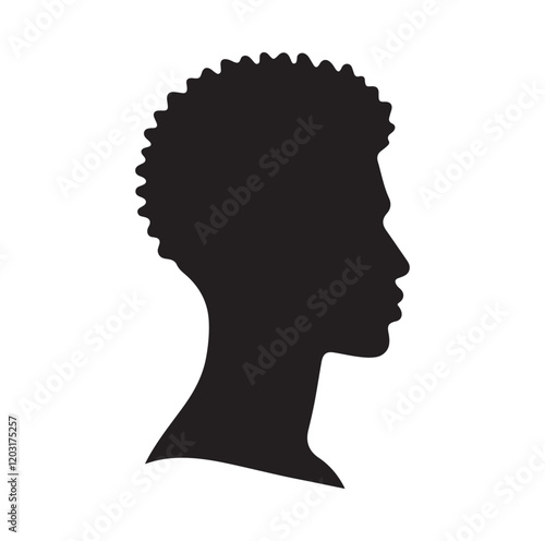 african black man silhouette vector illustration