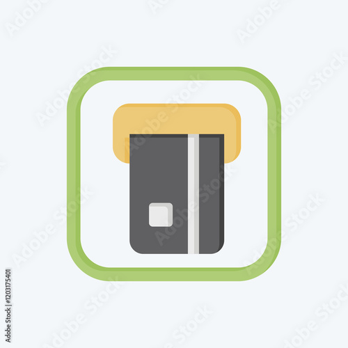 Icon ATM. related to Public symbol. flat style. design editable