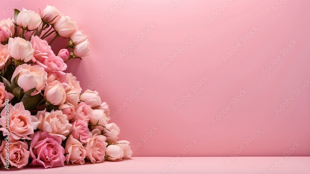 Obraz premium Chester banner with empty space Without Text, Mother Day theme luxury Pink background