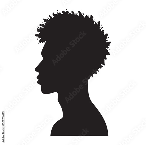 african black man silhouette vector illustration