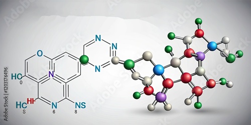 Skeletal Structure of Sulfentrazone Herbicide A Detailed Illustration for Scientific Study photo