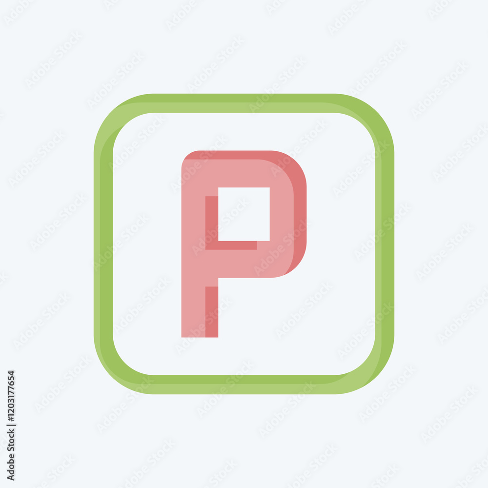 Icon Parking. related to Public symbol. flat style. design editable Icon Parking. related to Public symbol. flat style. design editable