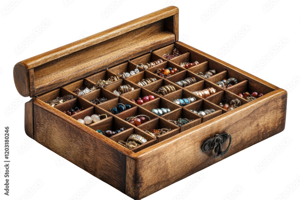 Jewelry box filled with assorted earrings, necklaces, and bracelets showcasing various designs and colors Jewelry box filled with assorted earrings, necklaces, and bracelets showcasing various designs and colors