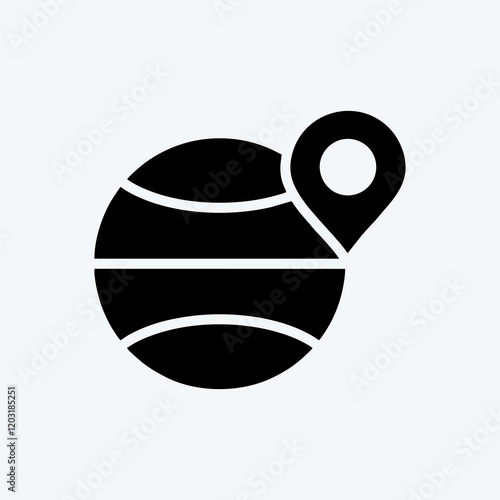 Icon Global Logistics. suitable for education symbol. glyph style. simple design editable