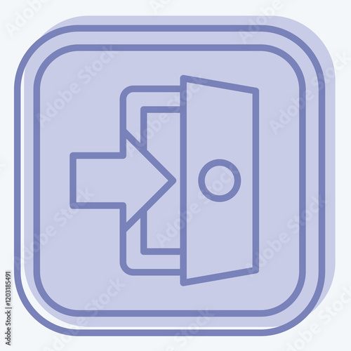 Icon Exit. related to Public symbol. two tone style. design editable